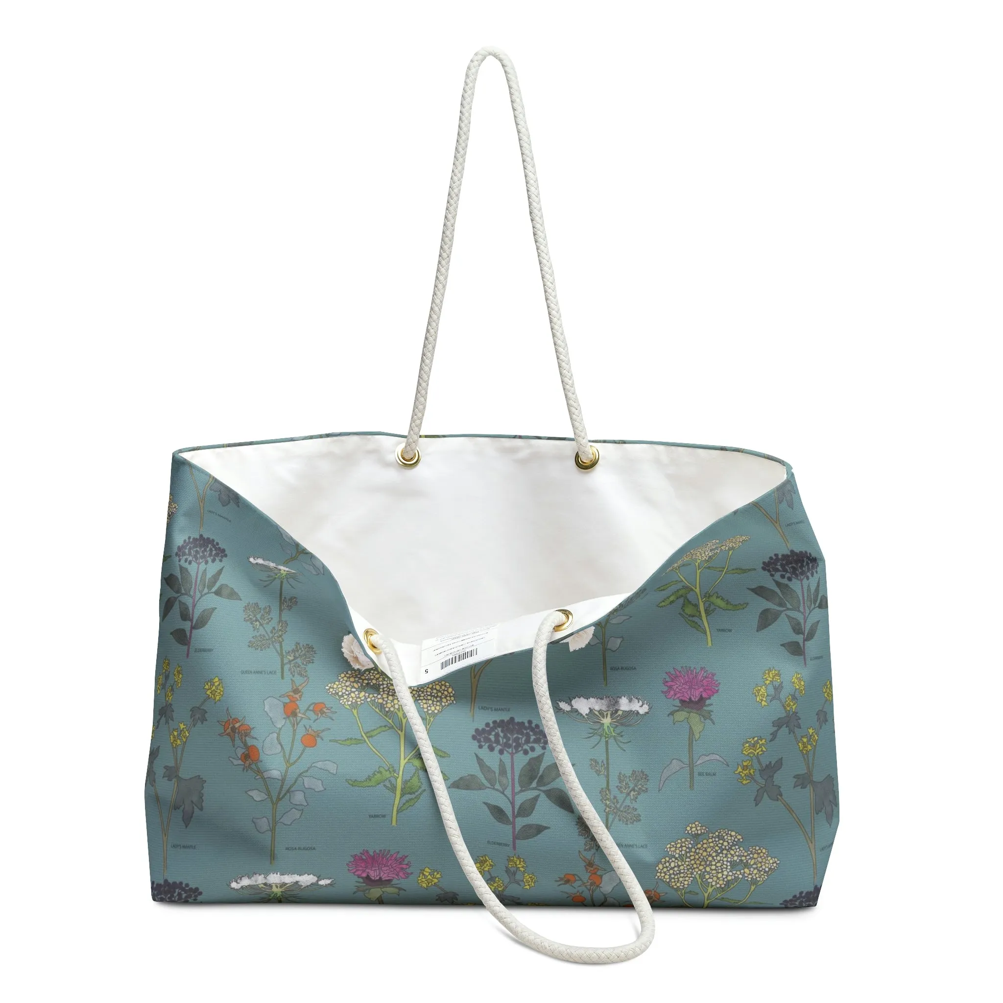 Healing Herbs Weekender Bag in Aqua
