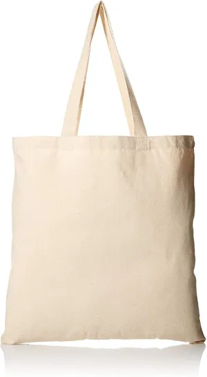 Heavy Duty Wholesale Cotton Canvas Tote Bags 15x16 Inch - Reusable for Work, Travel, Grocery - Men & Women