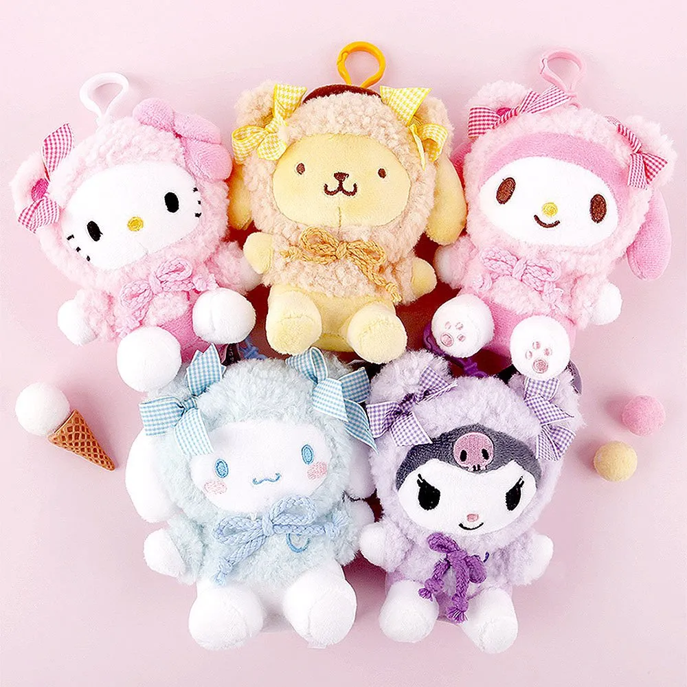 Hello Kitty Fluffy Hoodie Clip-On Plush