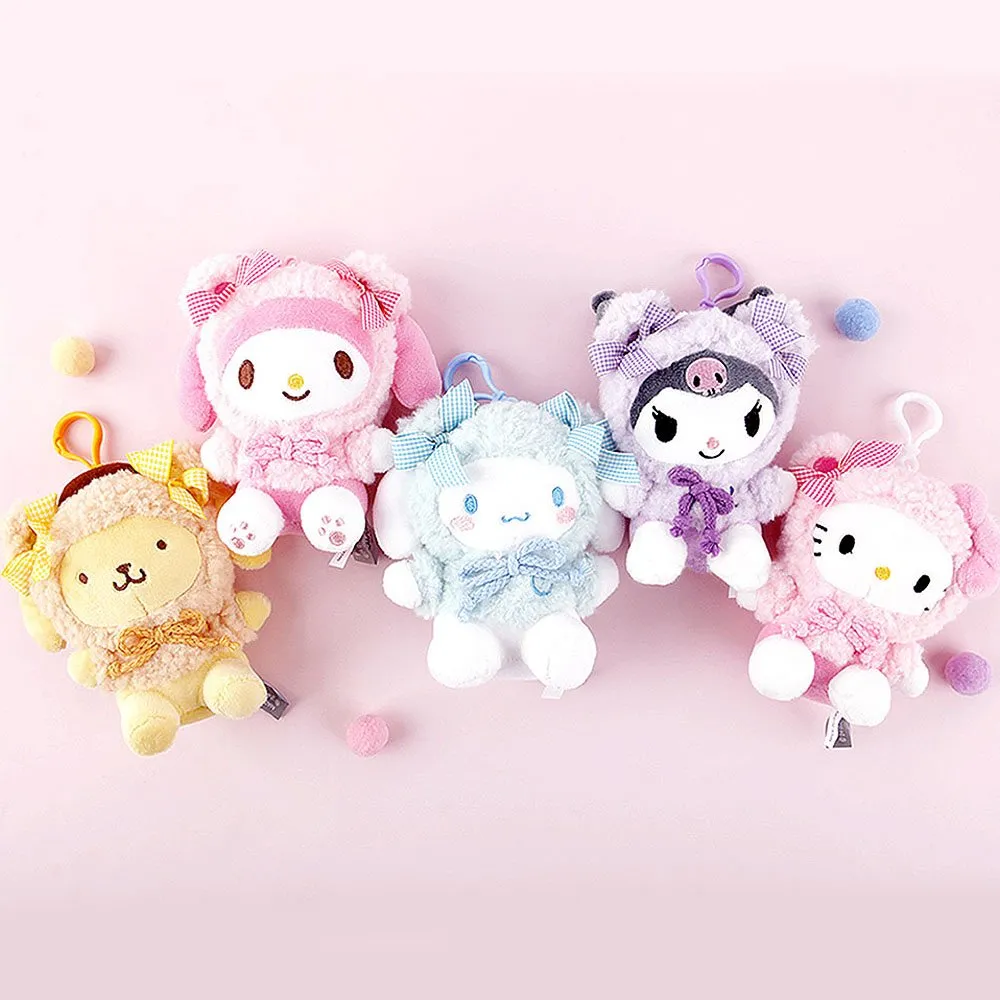 Hello Kitty Fluffy Hoodie Clip-On Plush