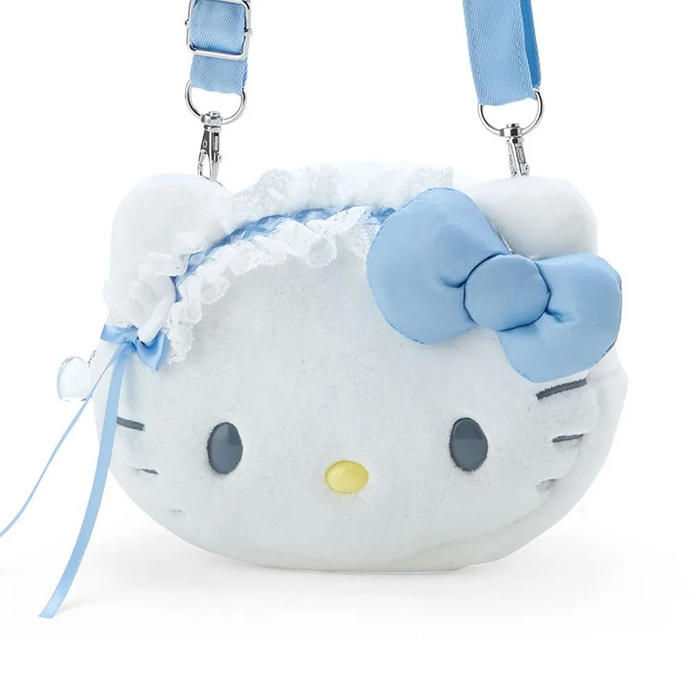 Hello Kitty Plush Crossbody Bag :Blue Angel