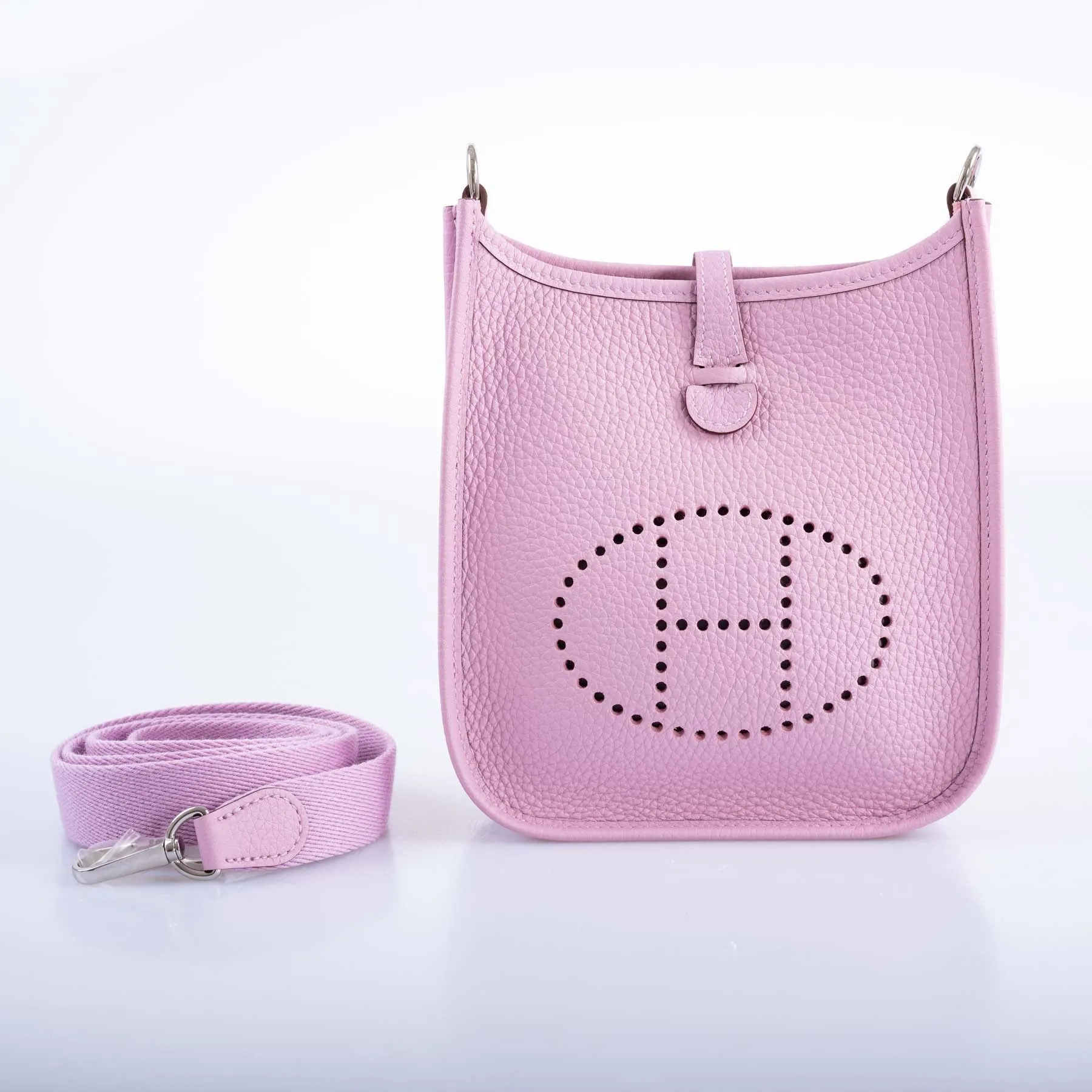 Hermès Evelyne TPM Mauve Sylvestre Clemence Palladium Hardware