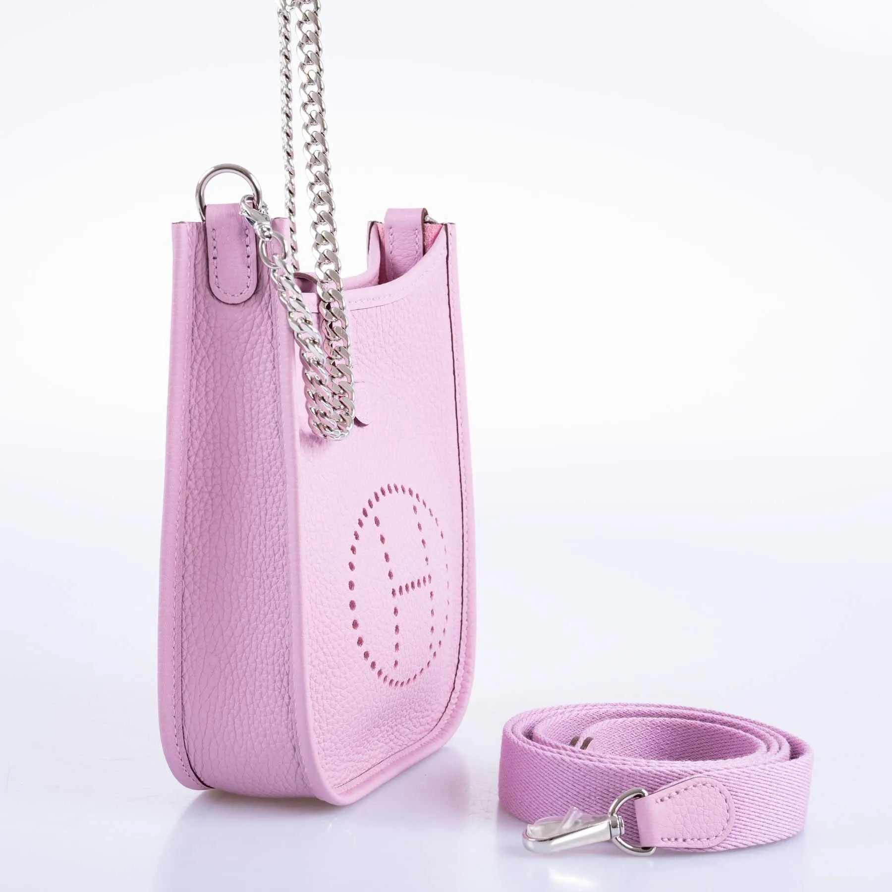 Hermès Evelyne TPM Mauve Sylvestre Clemence Palladium Hardware