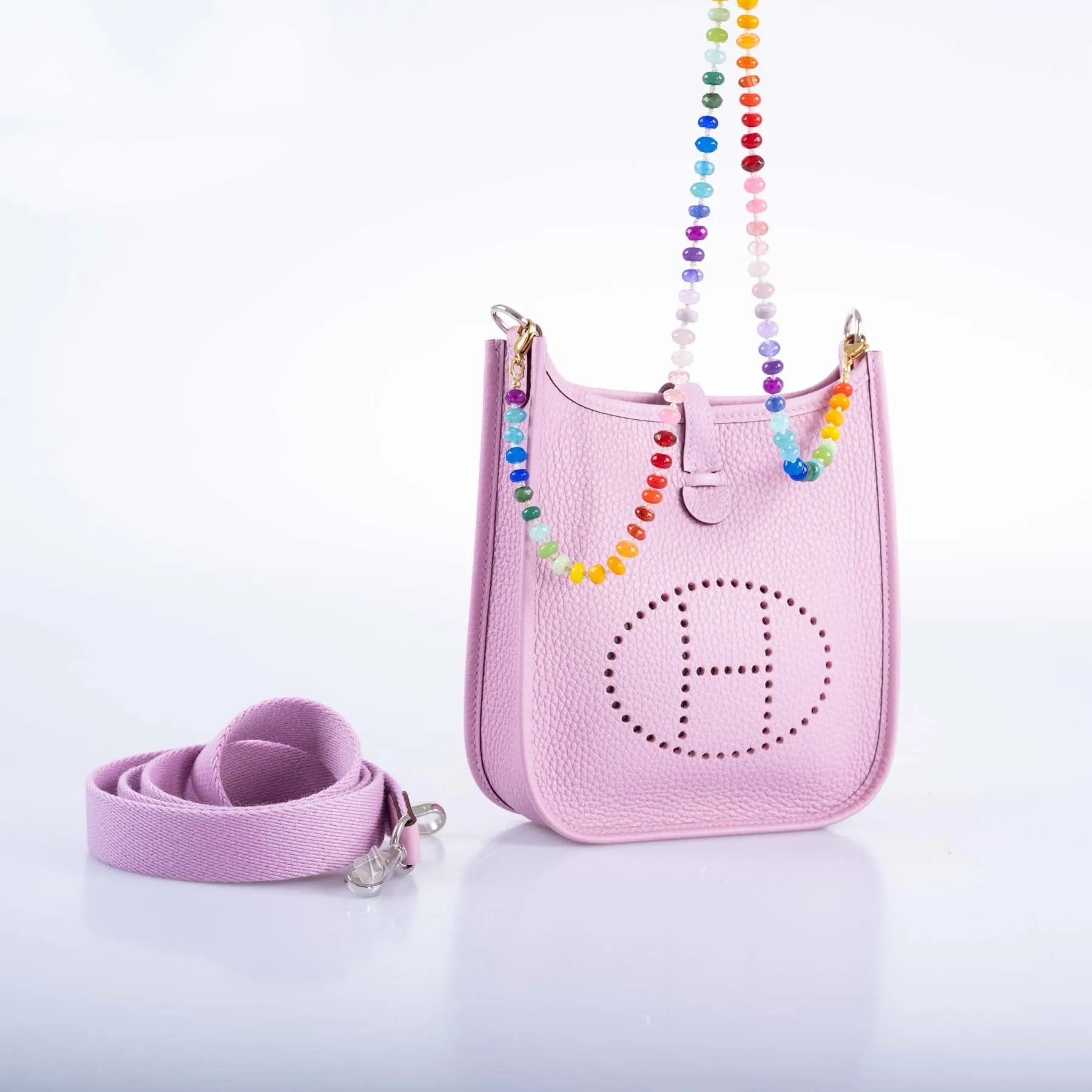 Hermès Evelyne TPM Mauve Sylvestre Clemence Palladium Hardware