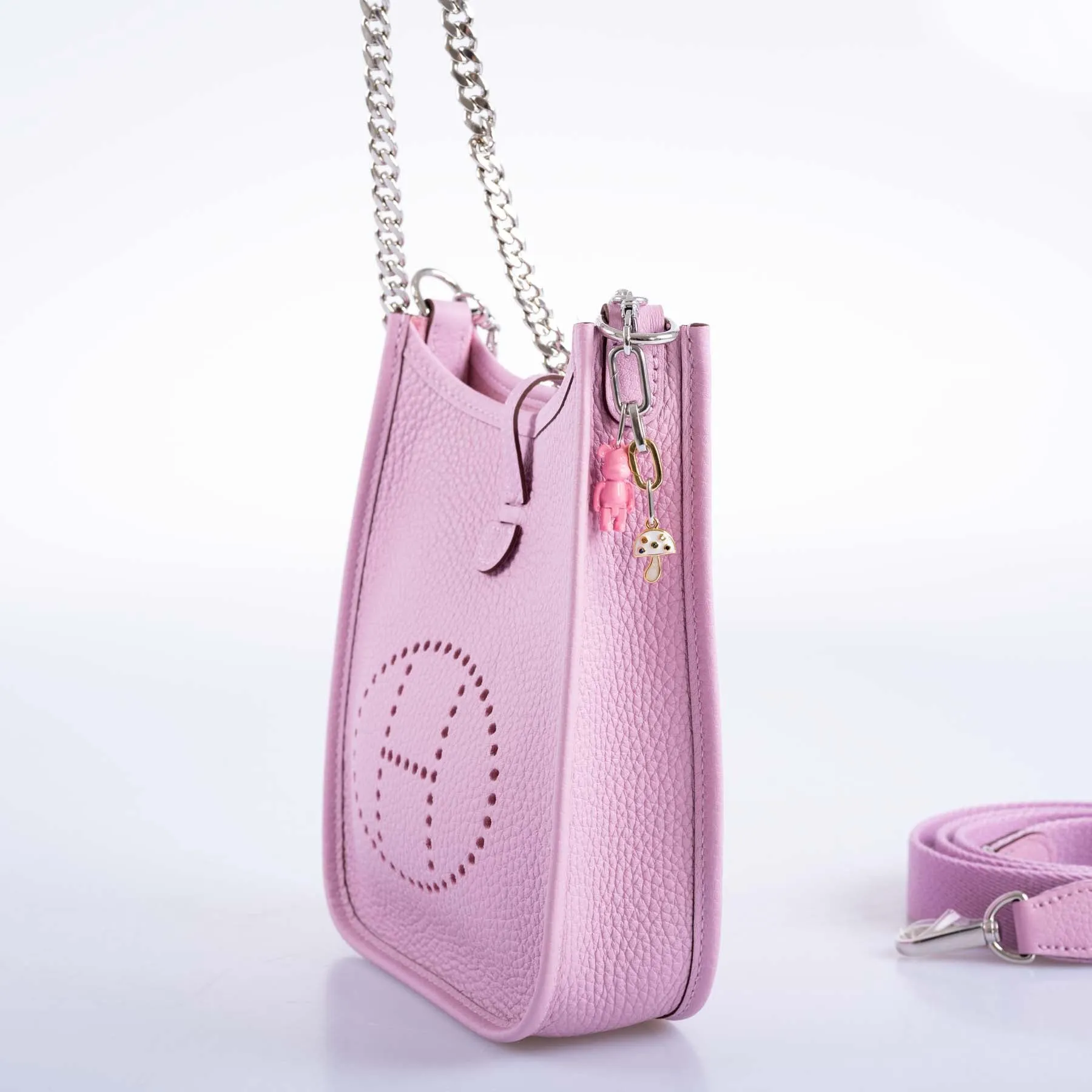 Hermès Evelyne TPM Mauve Sylvestre Clemence Palladium Hardware