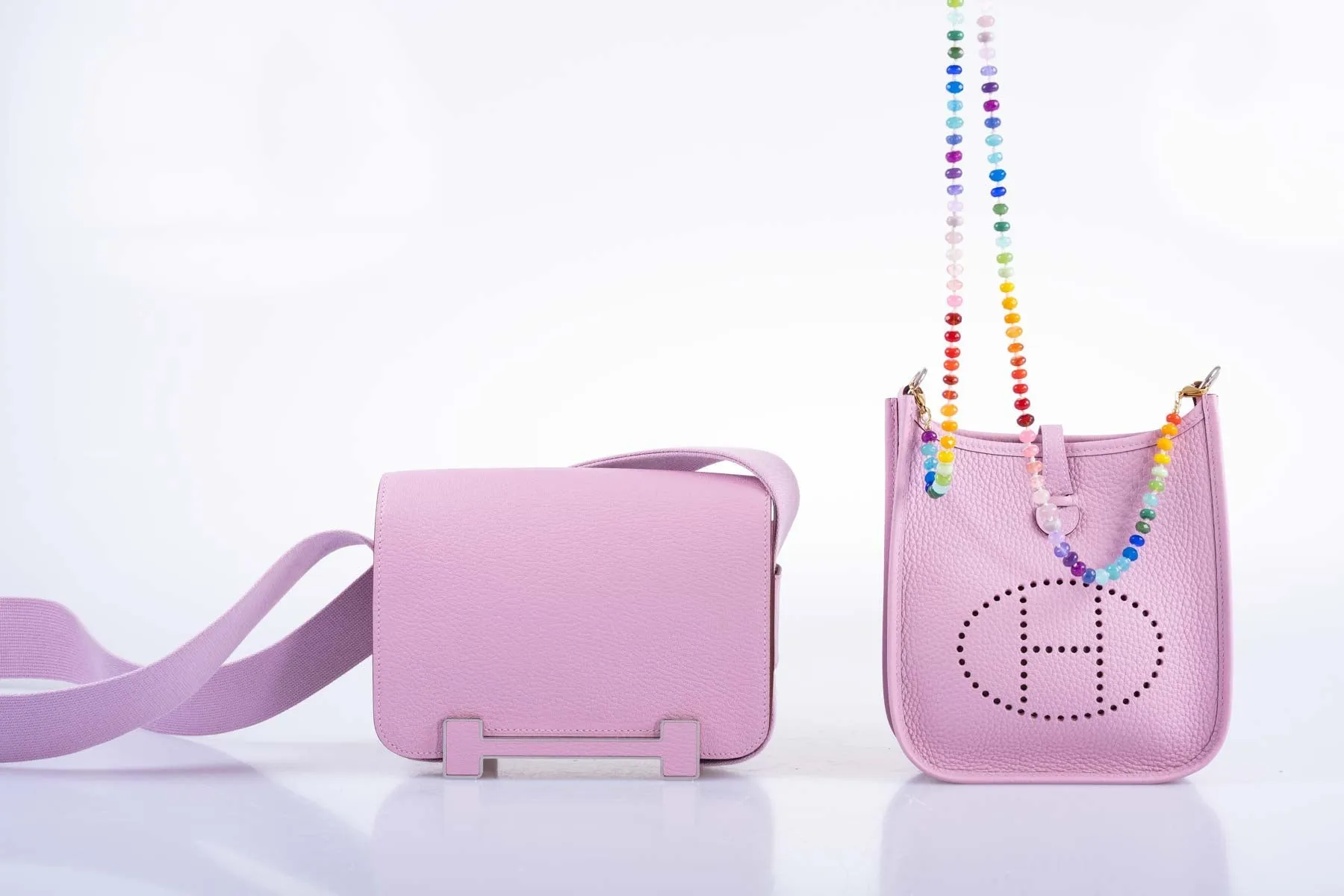 Hermès Evelyne TPM Mauve Sylvestre Clemence Palladium Hardware