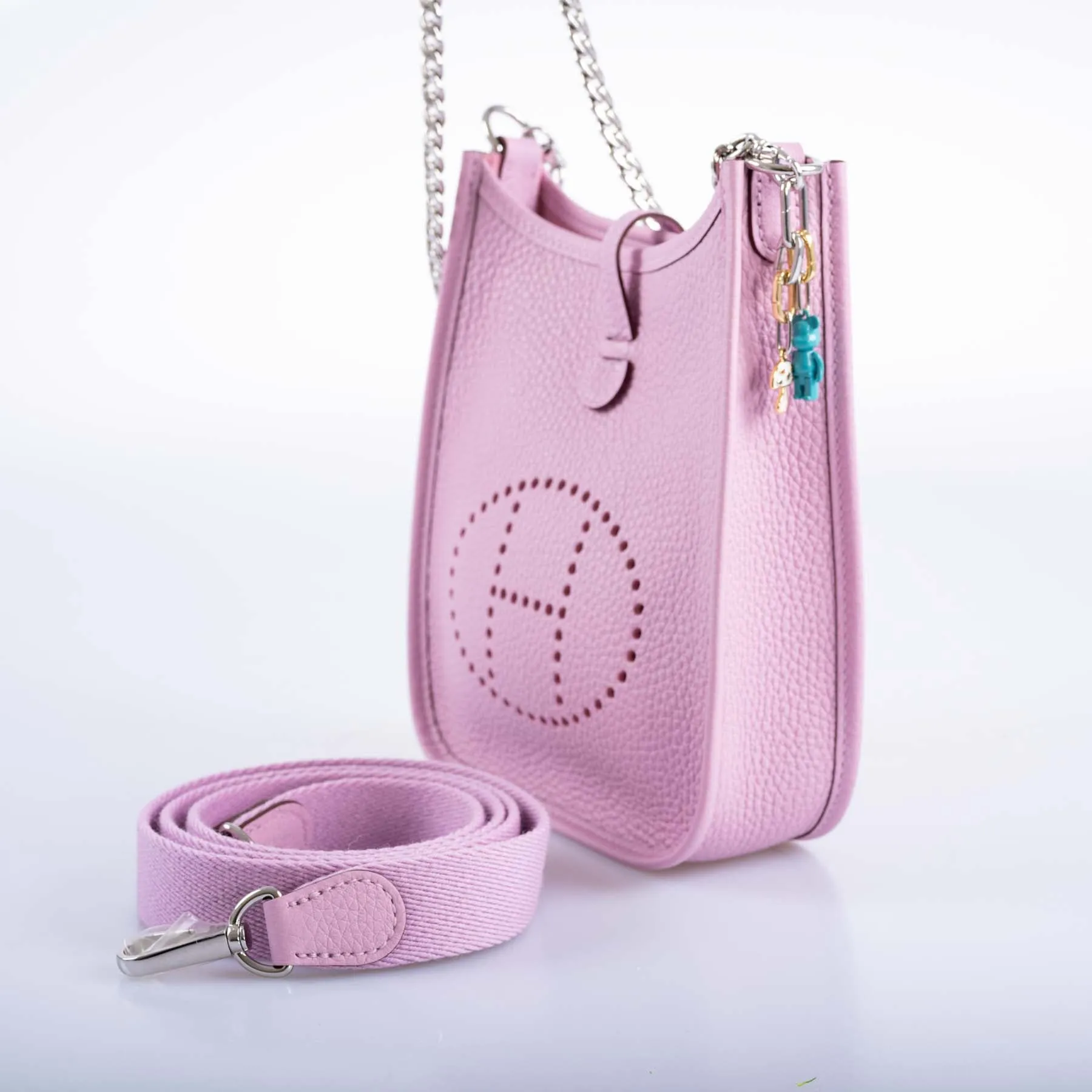 Hermès Evelyne TPM Mauve Sylvestre Clemence Palladium Hardware