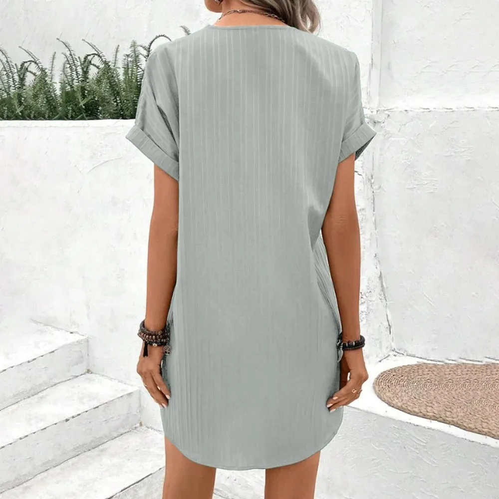 Hestia - Trendy High-Waisted Mini Dress for Women