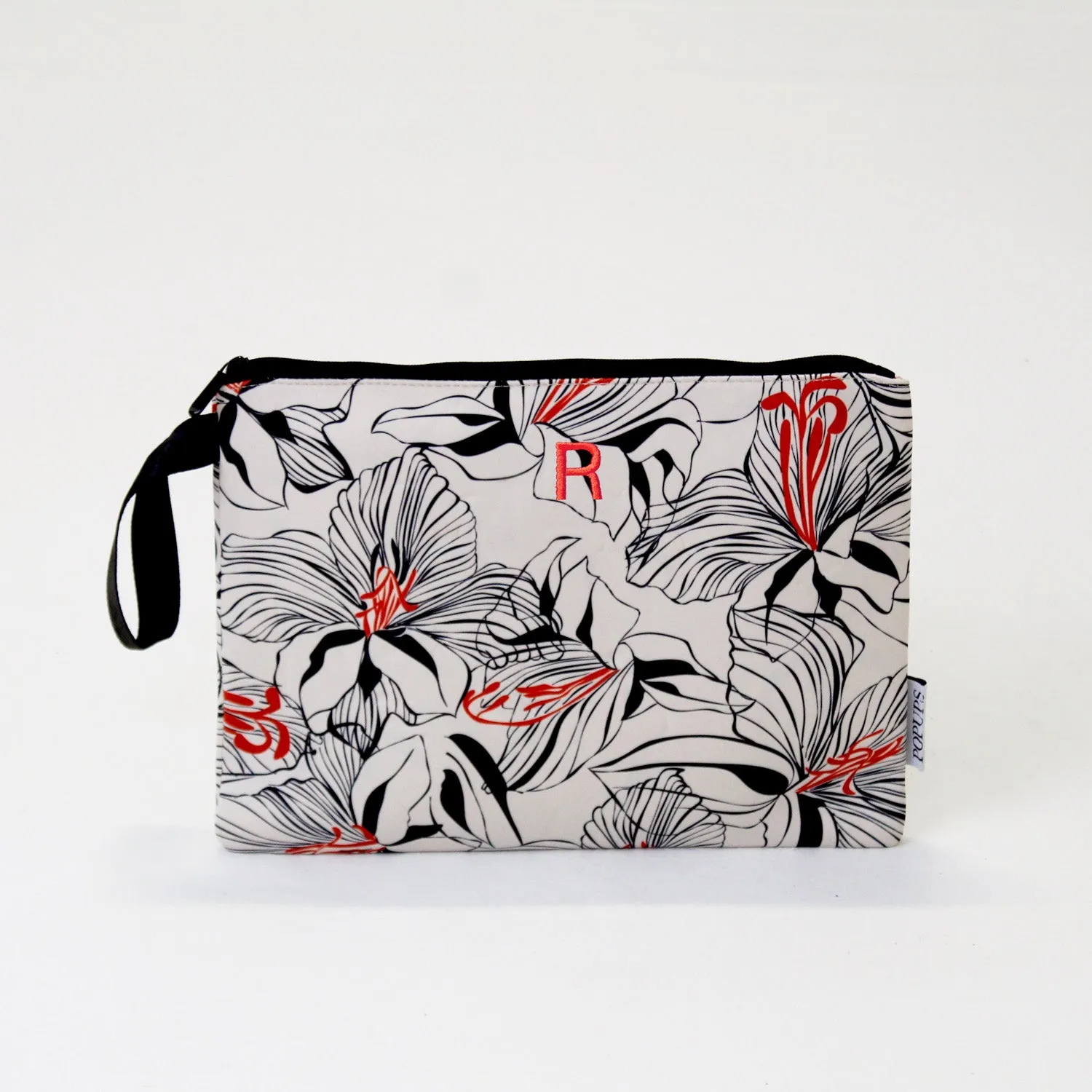 HIBISCUS SET: EVERYDAY TOTE   OVERSIZED WRISTLET POUCH   ESSENTIAL POUCH