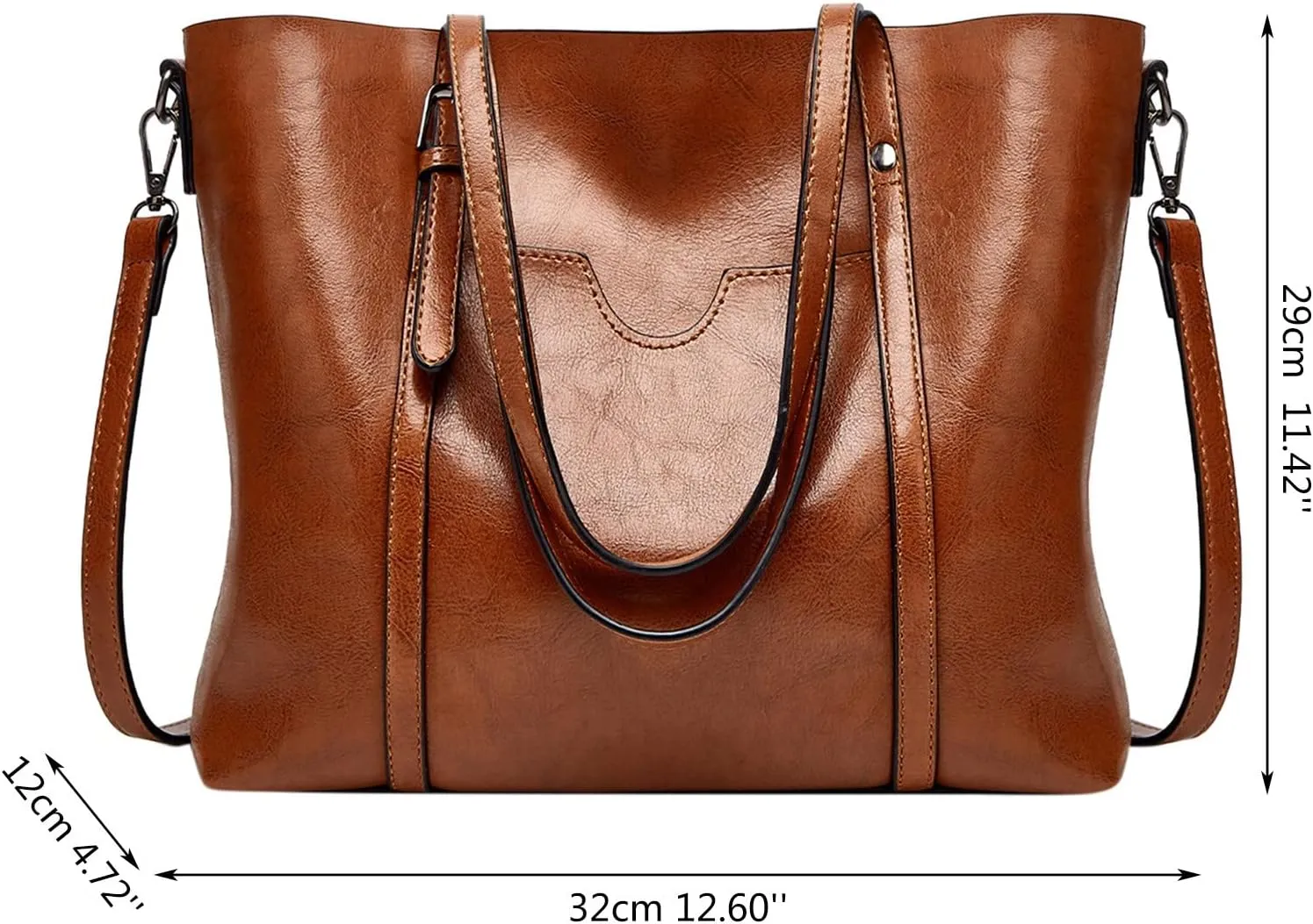 Hobo Bags For Women Retro Soft Leather Large Crossbody Bag Shoulder Handbags For Her Friends Travel College A