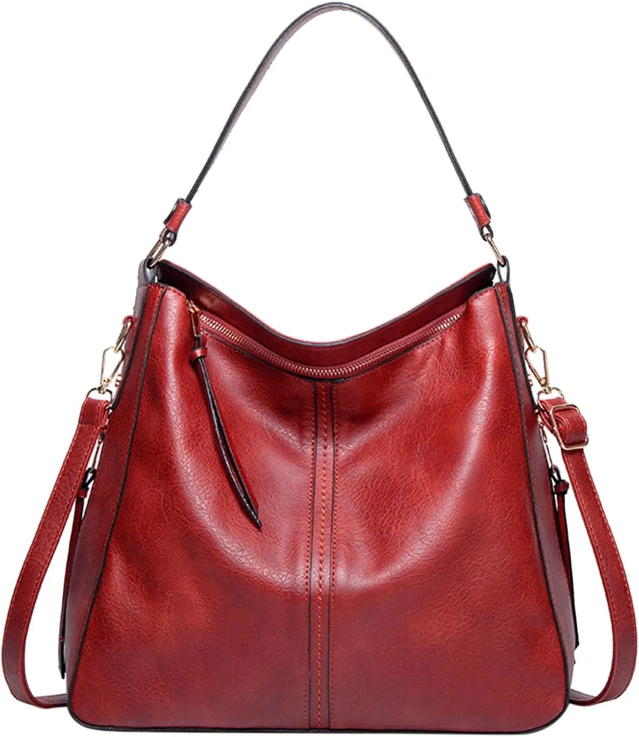 Hobo Bags For Women Retro Soft Leather Large Crossbody Bag Shoulder Handbags For Her Friends Travel College A