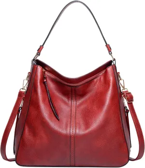 Hobo Bags For Women Retro Soft Leather Large Crossbody Bag Shoulder Handbags For Her Friends Travel College A