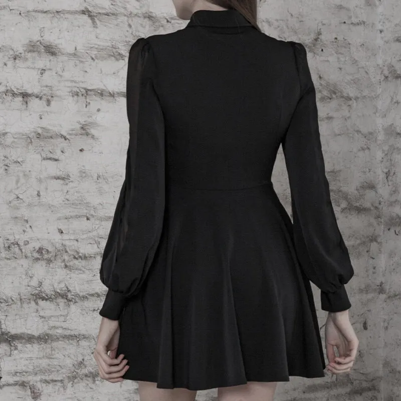 Hollow Moon Collar Dress