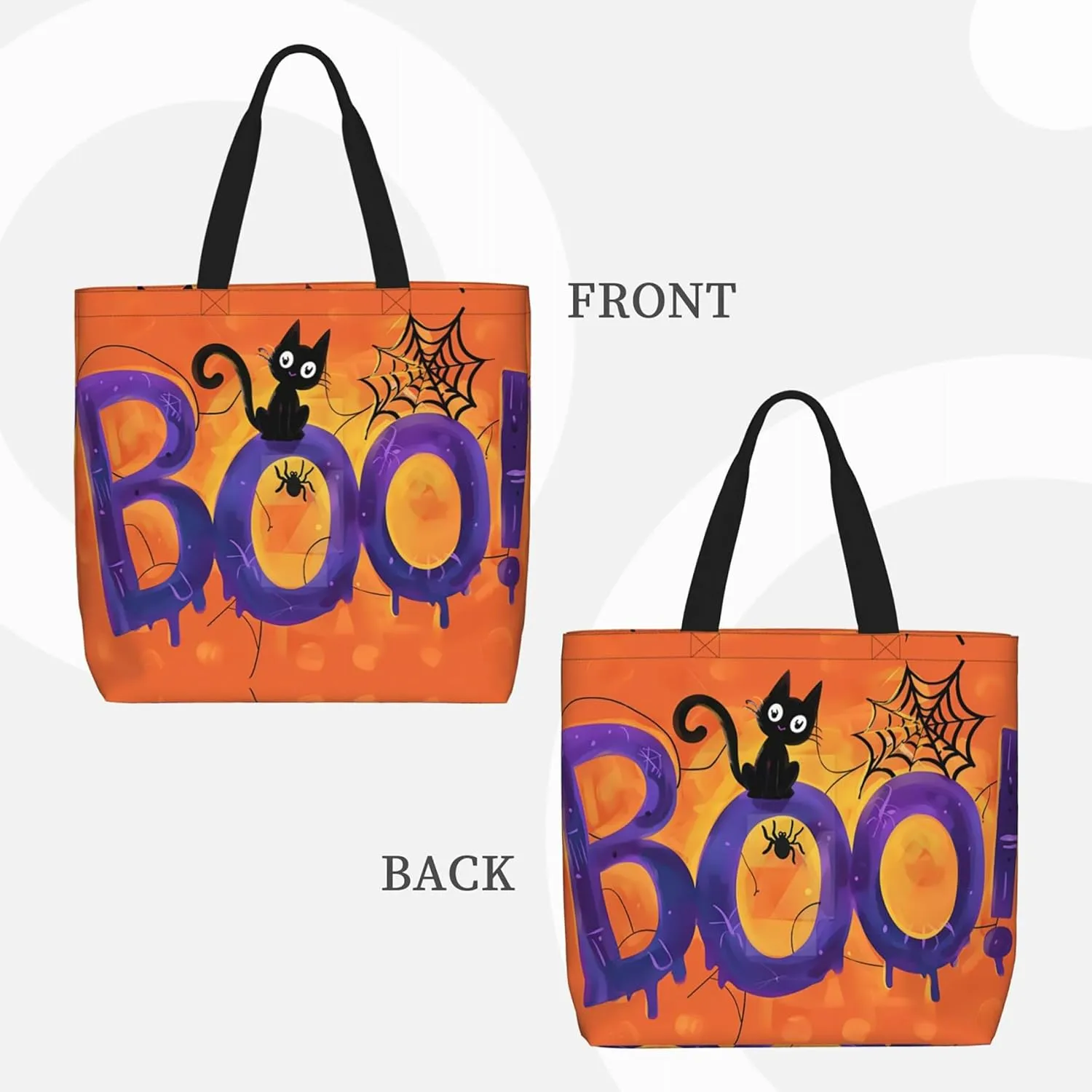 Hufuaoey Halloween Tote Bag Women Travel Tote Bag With Zipper Large Tote Bags Beach Work Handbag Tote Bag Purse