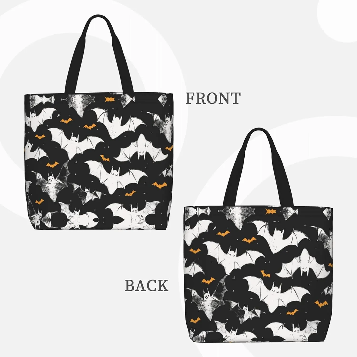 Hufuaoey Halloween Tote Bag Women Travel Tote Bag With Zipper Large Tote Bags Beach Work Handbag Tote Bag Purse