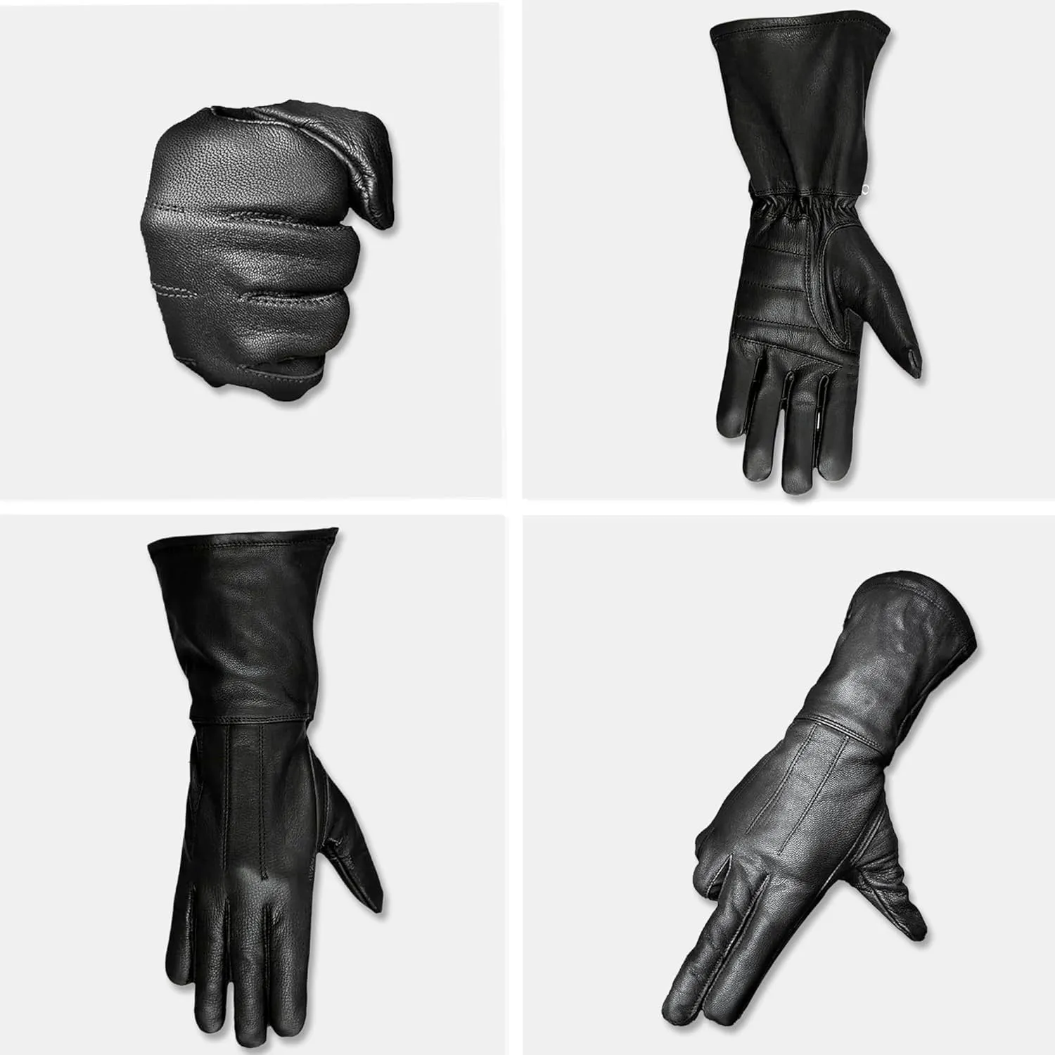 Hugger Ladies Water Resistant Classic Deerskin Gauntlet Glove