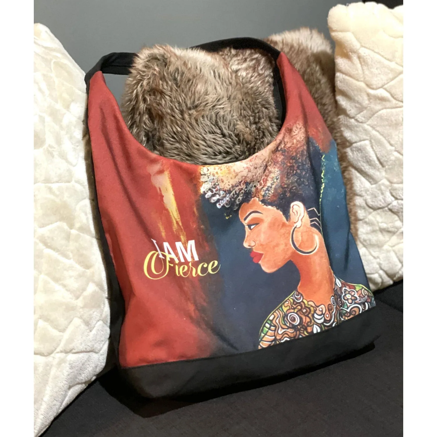 I Am Fierce Hobo Shoulder Bag