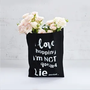 I Love Shopping Heavy Tote Black