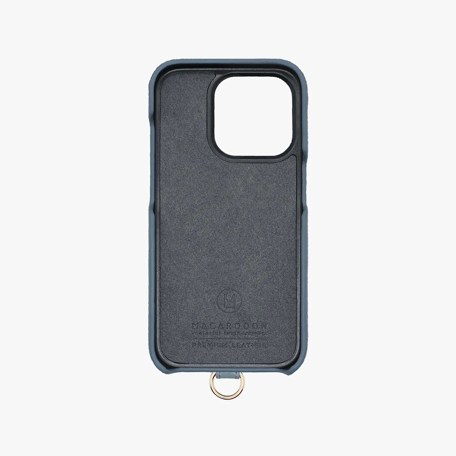 iPhone 16 Pro Max Leather Sling Card Case with Crossbody Leather Strap