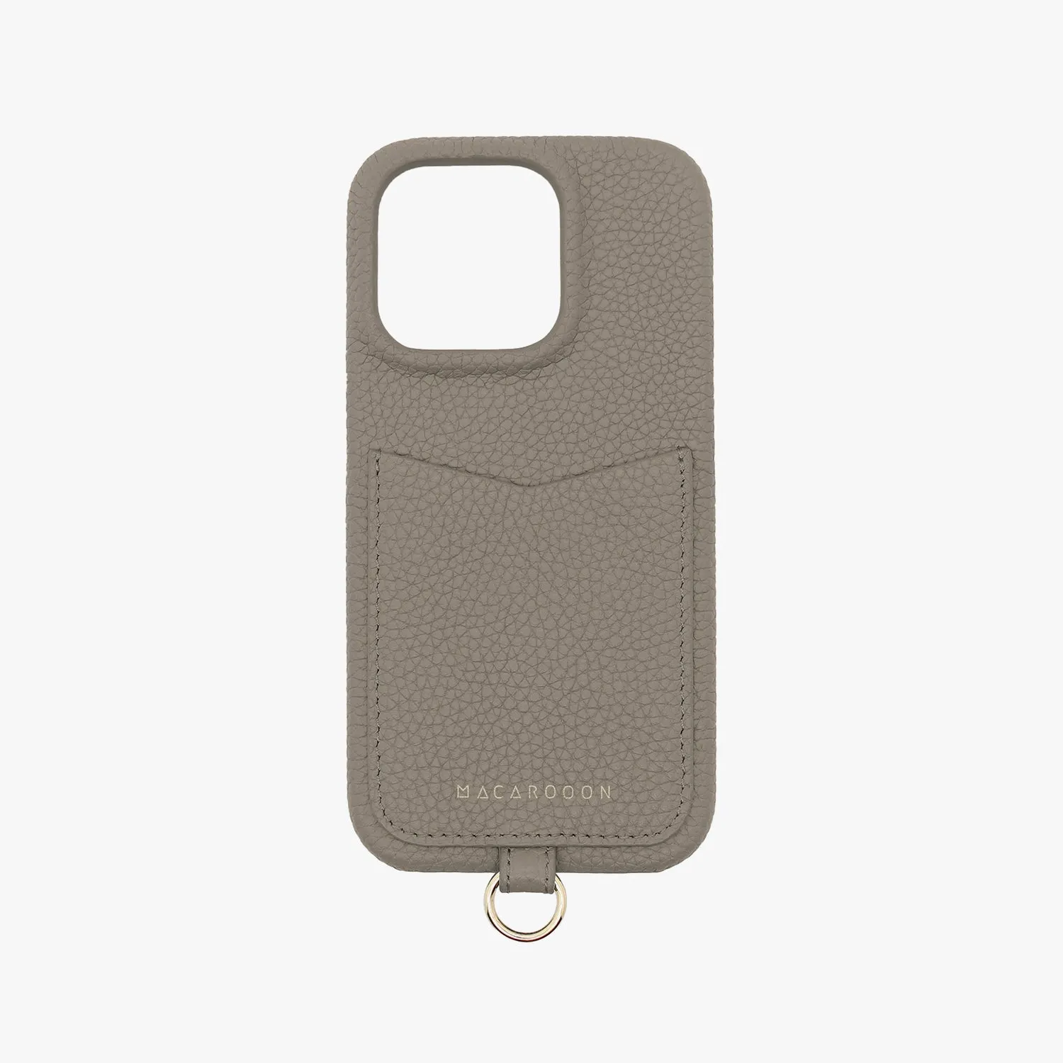 iPhone 16 Pro Max Leather Sling Card Case with Crossbody Leather Strap