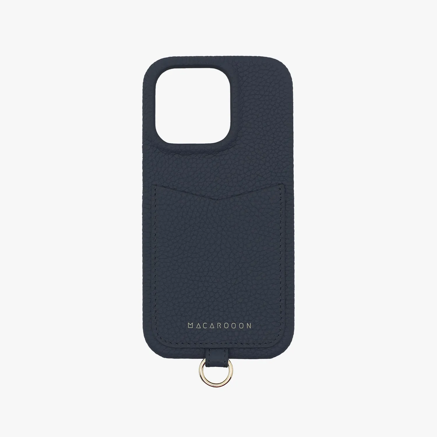 iPhone 16 Pro Max Leather Sling Card Case with Crossbody Leather Strap