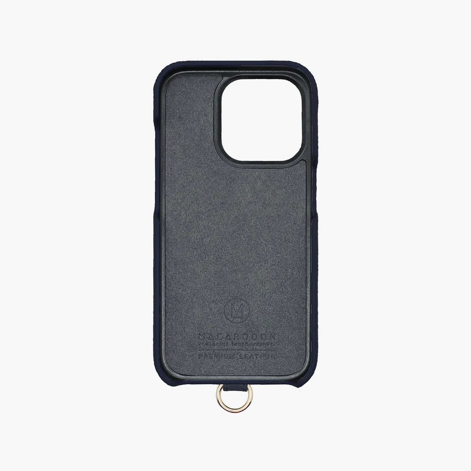 iPhone 16 Pro Max Leather Sling Card Case with Crossbody Leather Strap