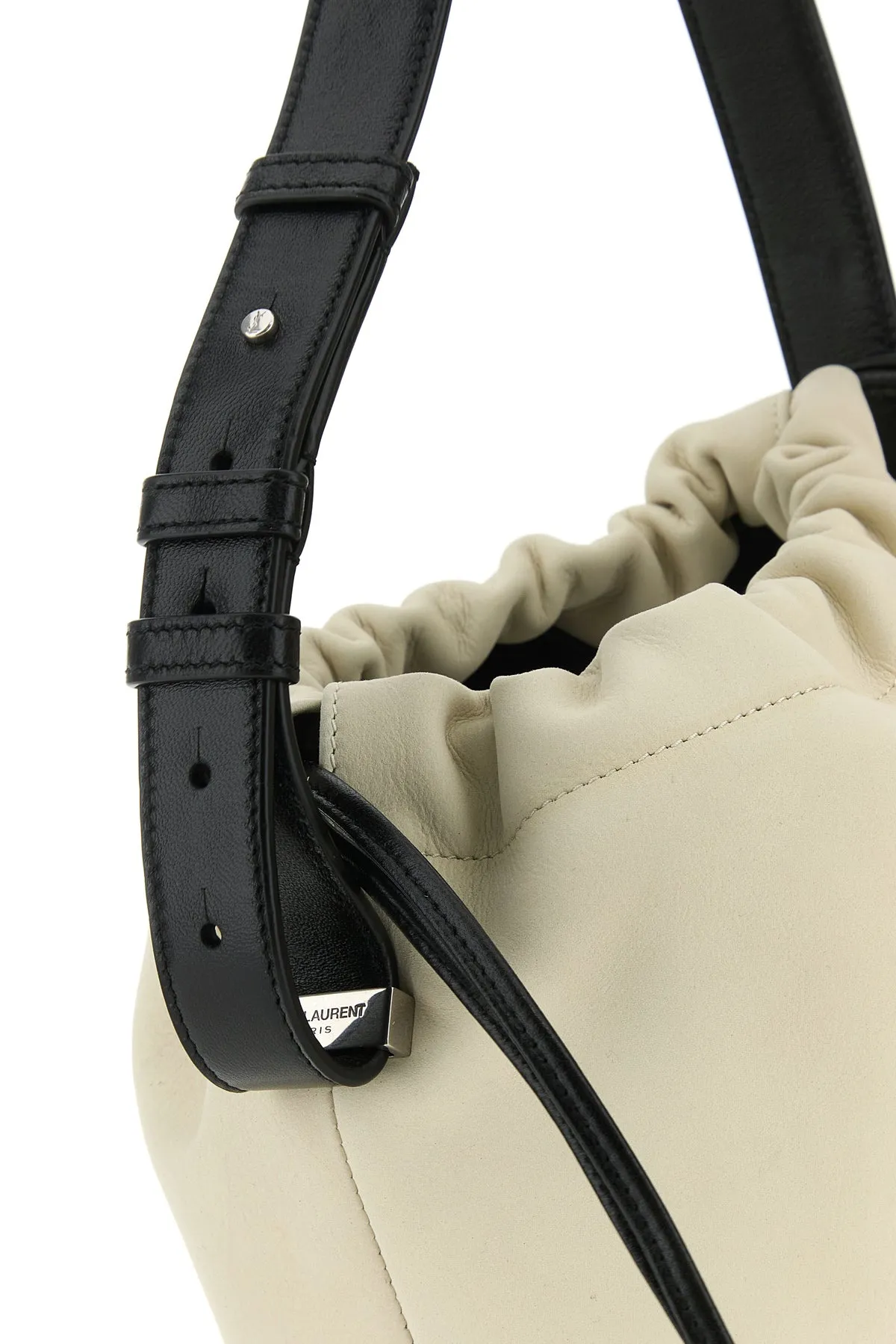 Ivory leather Rive de Gauche bucket bag