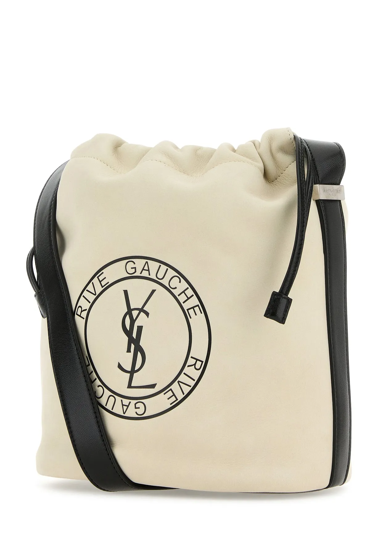Ivory leather Rive de Gauche bucket bag