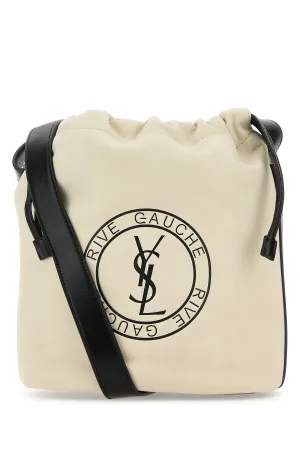 Ivory leather Rive de Gauche bucket bag