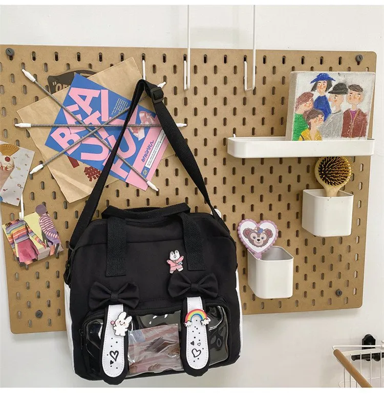 Japanese Bunny Transparent School Backpack