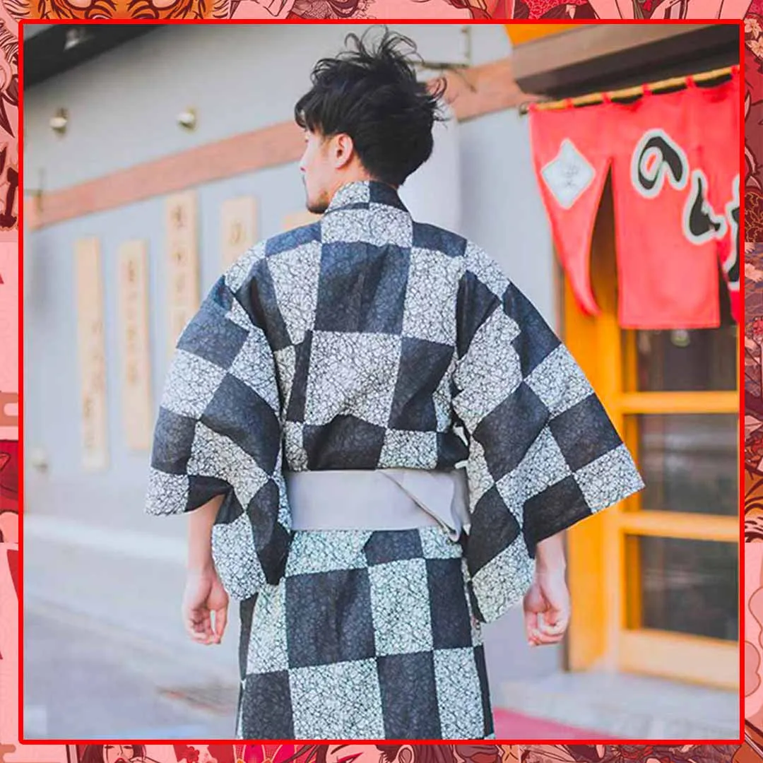 Japanese kimono men robe male