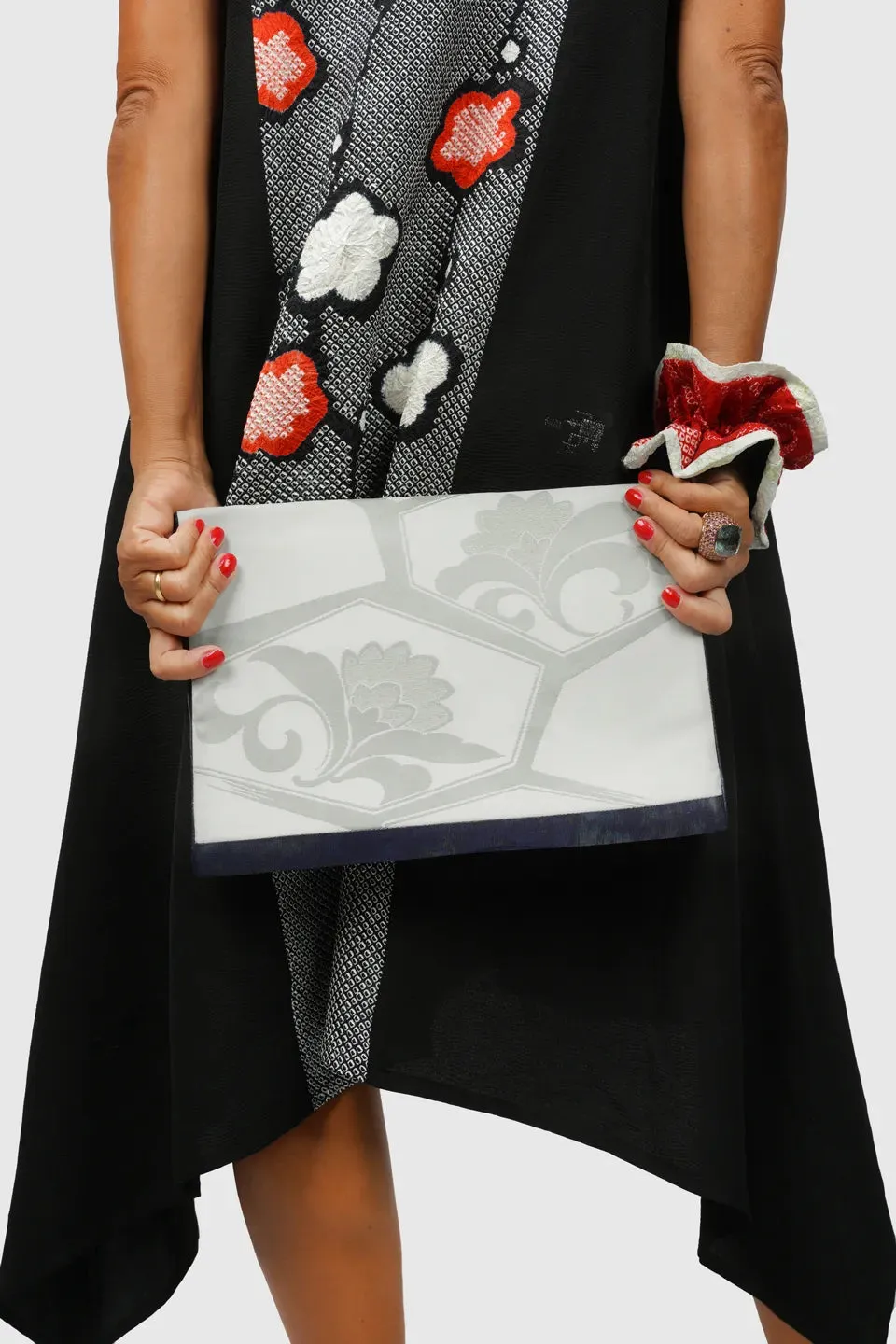 Japanese Obi Silk Brocade Contemporary Clutch Bag