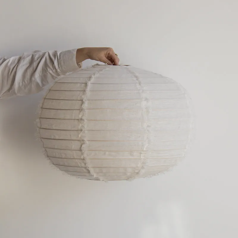 Japanese Orb Linen Pendant Shade