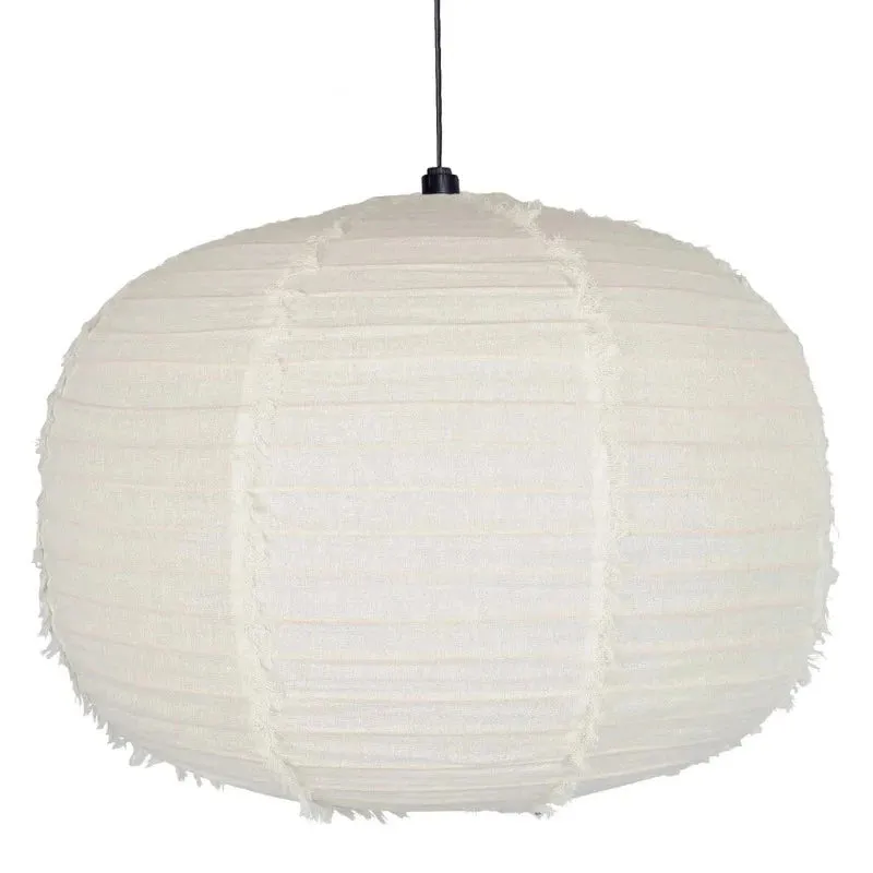 Japanese Orb Linen Pendant Shade