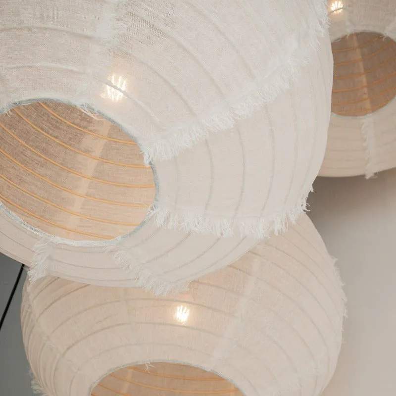 Japanese Orb Linen Pendant Shade