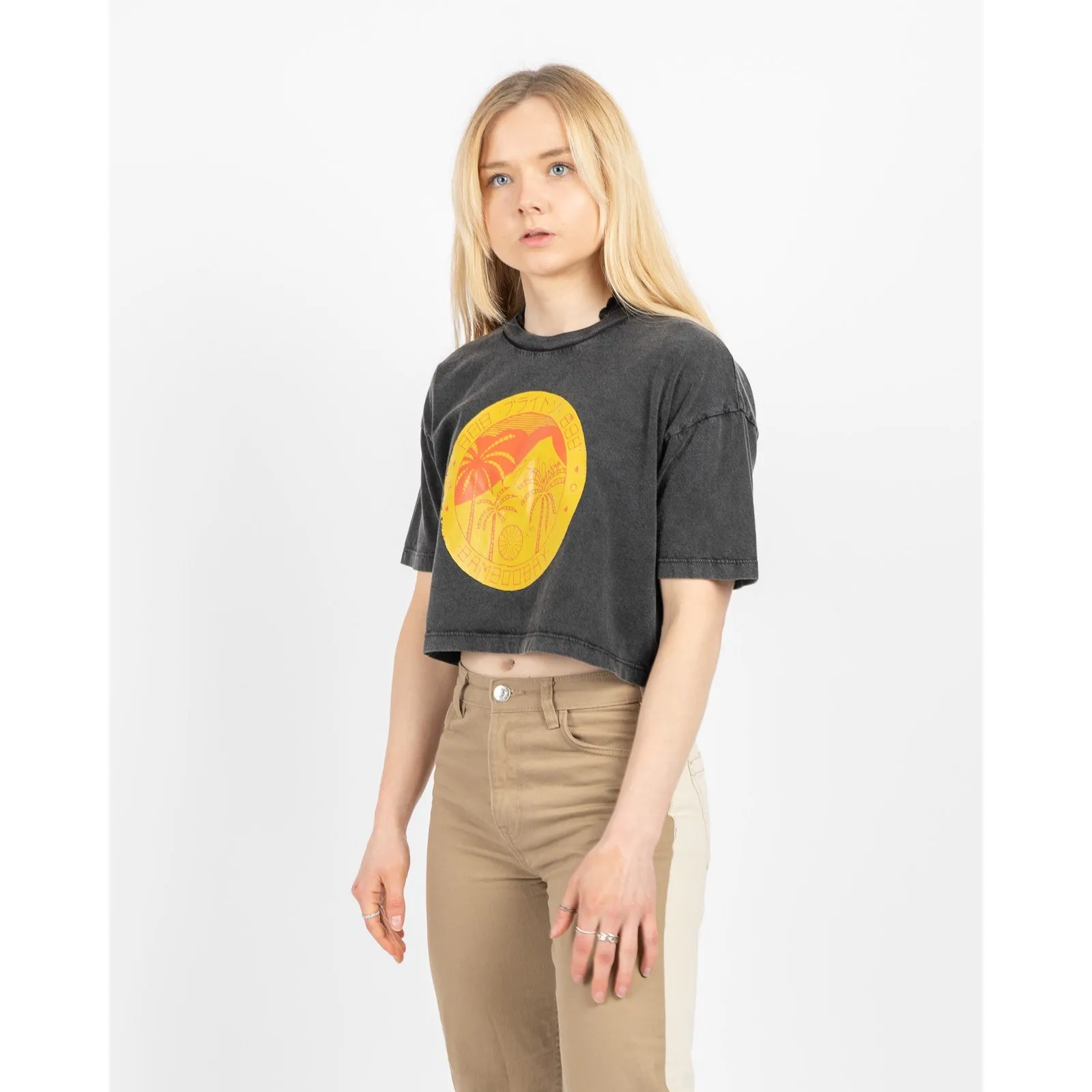 Japanese Stamp Cropped Tee