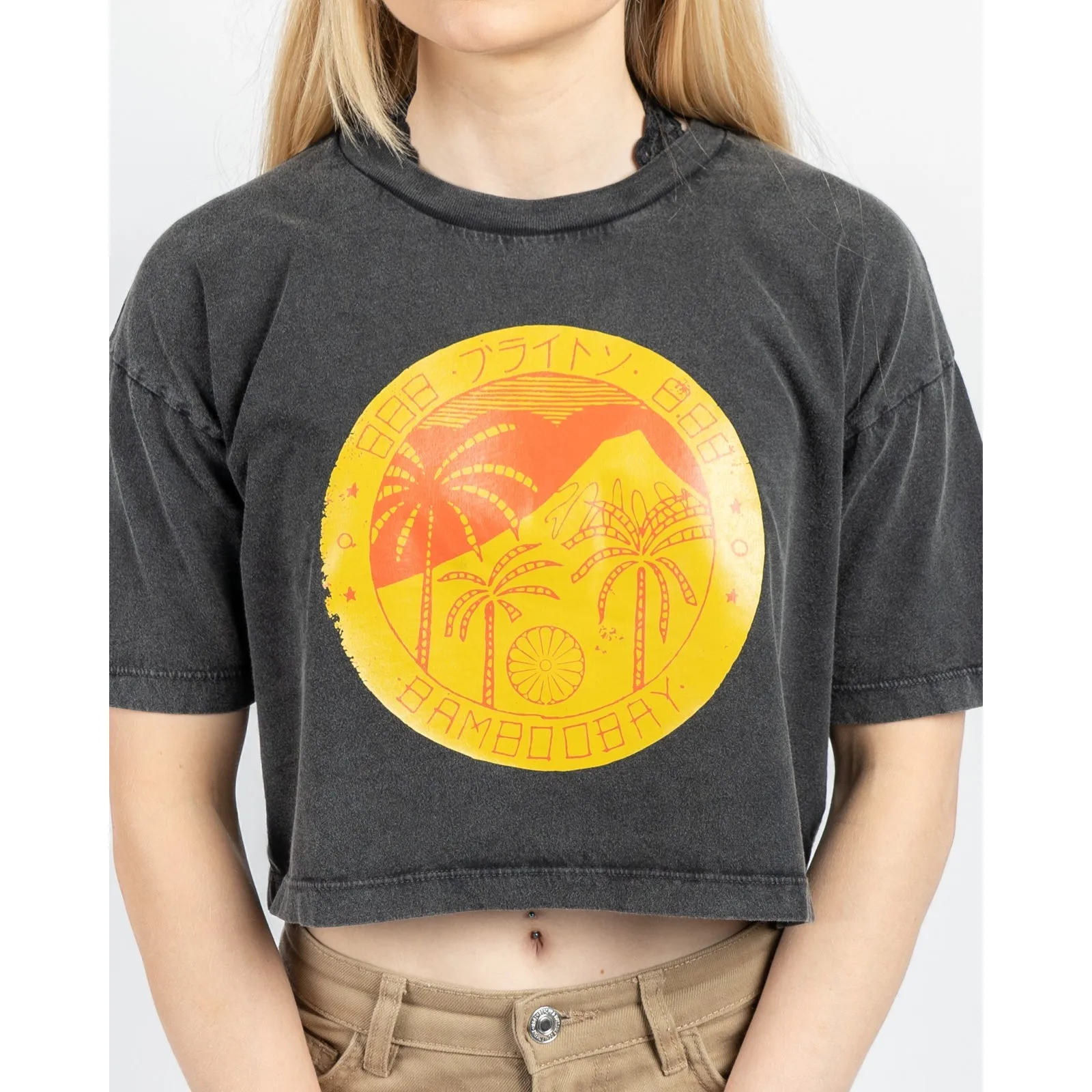 Japanese Stamp Cropped Tee