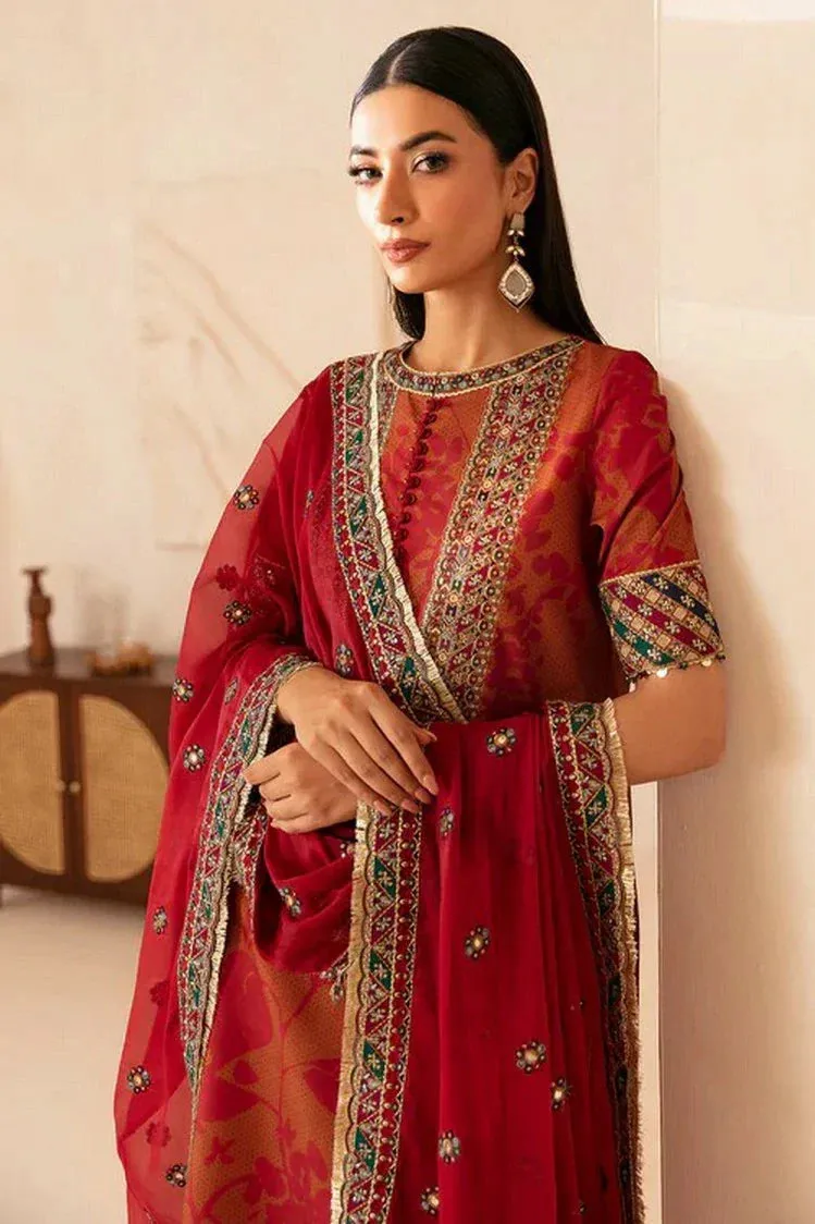 Jazmin - Raw Silk Collection - Premium Embroidered Raw Silk UR-7044 - Unstitched