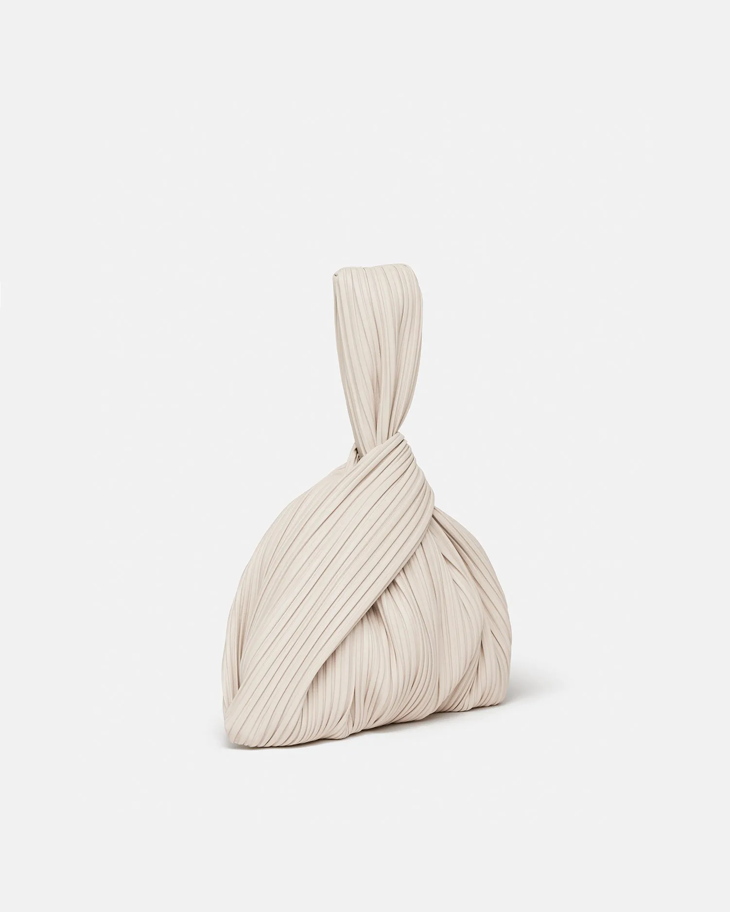 Jen - Pleated Alt-Leather Bag - Off White