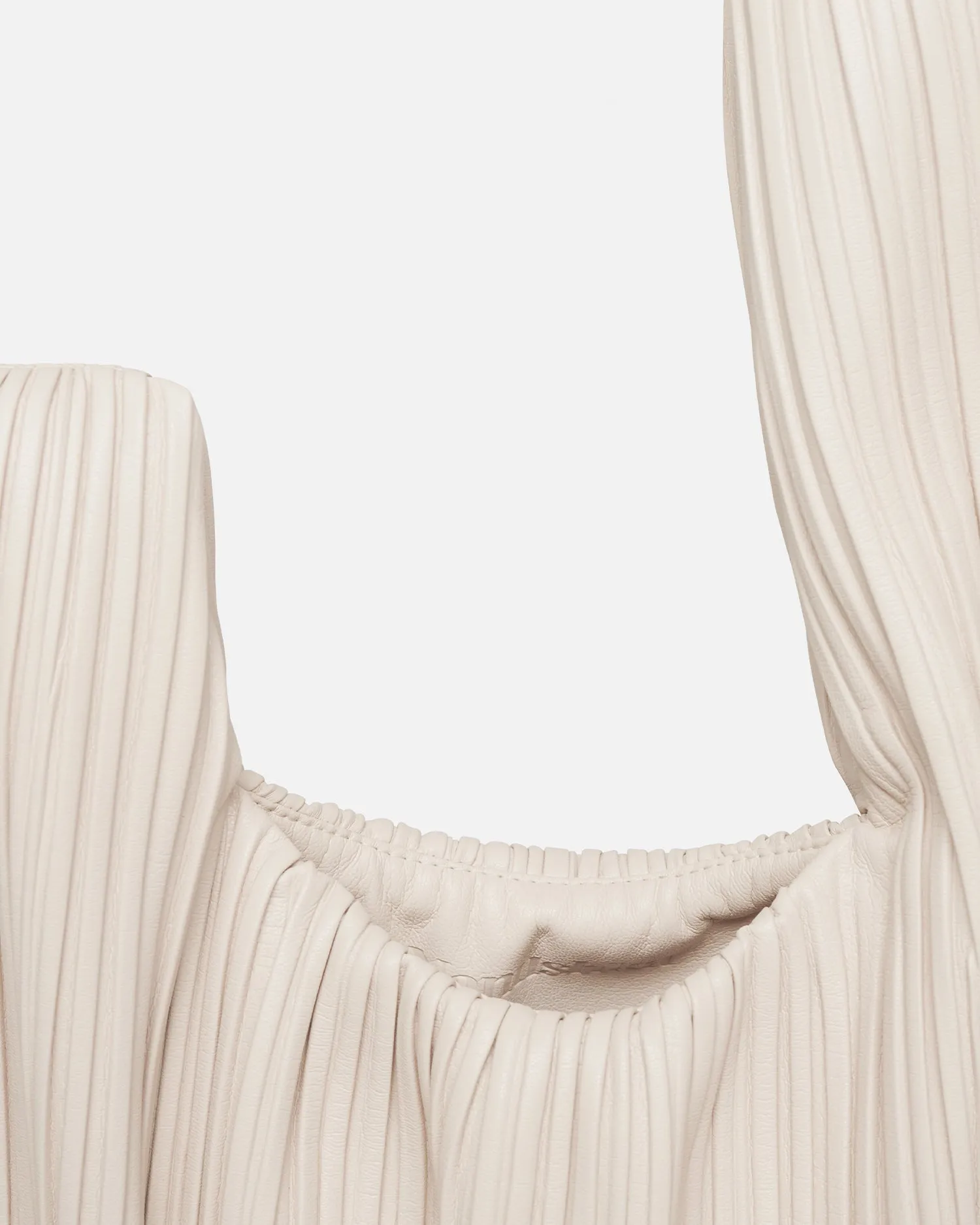 Jen - Pleated Alt-Leather Bag - Off White