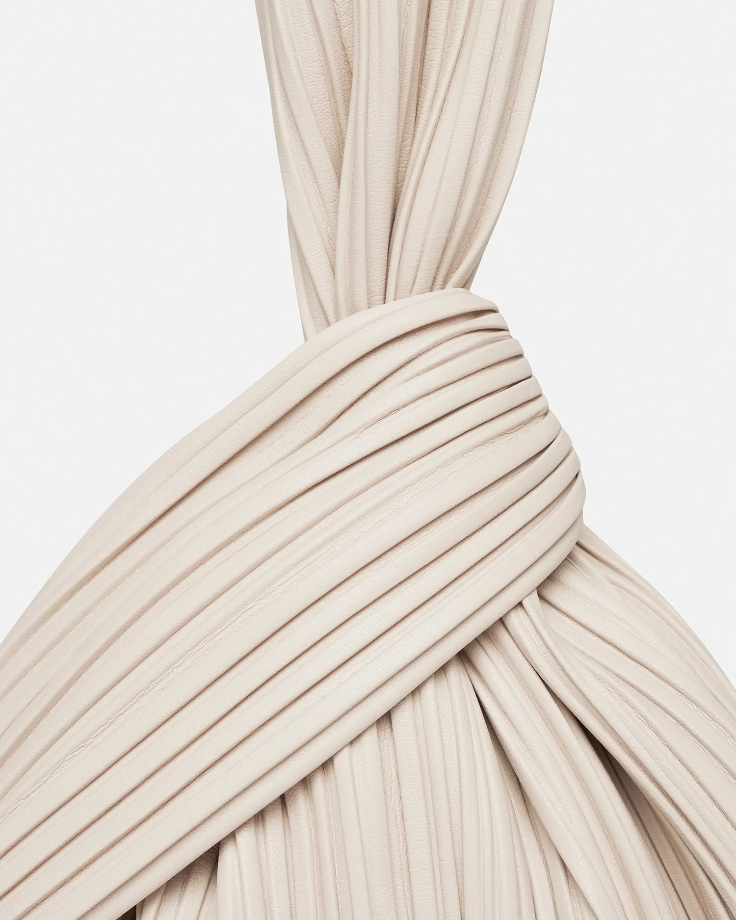 Jen - Pleated Alt-Leather Bag - Off White
