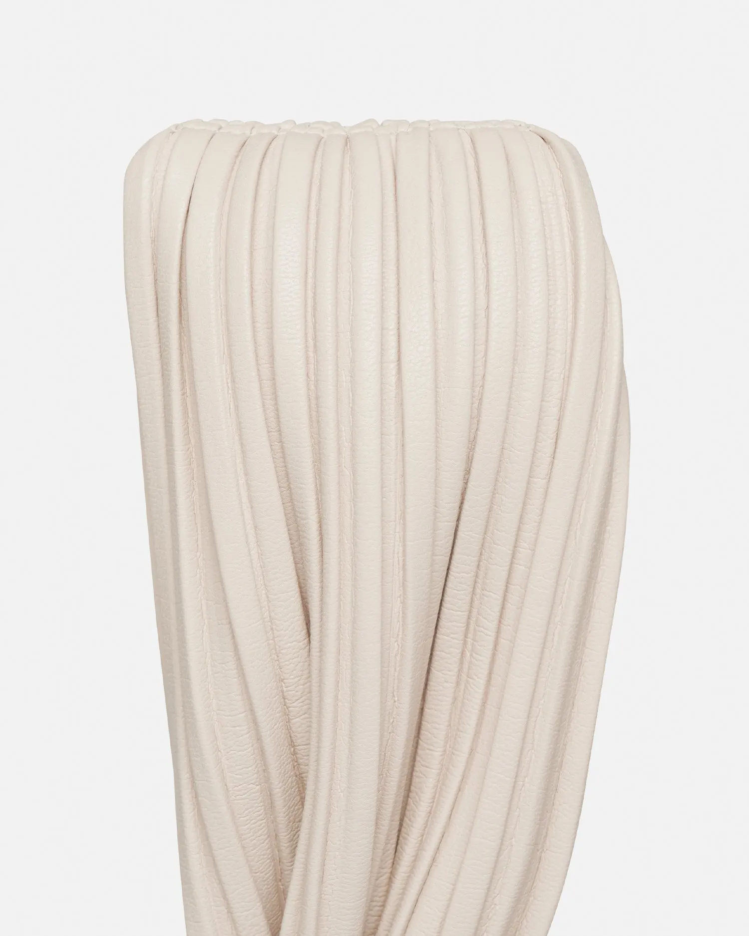 Jen - Pleated Alt-Leather Bag - Off White