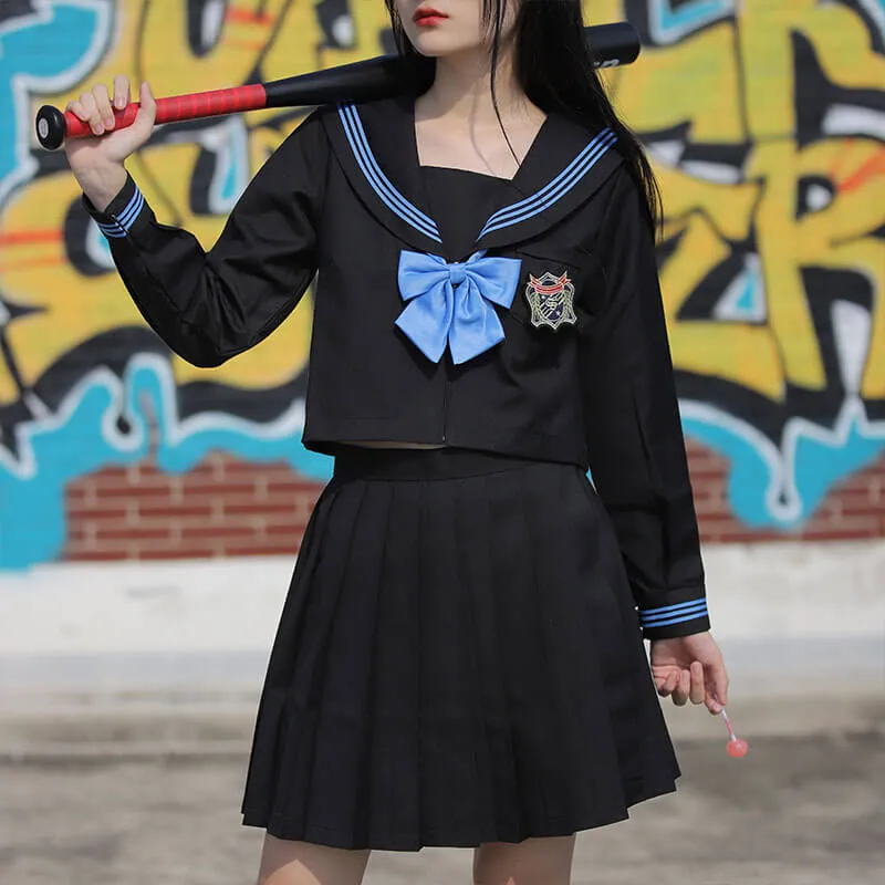 JK bad girl blue sailor uniforms set