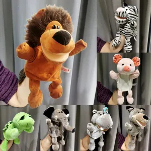 Jungle Safari Plush Hand Puppets Set - Fun Learning for Kids!