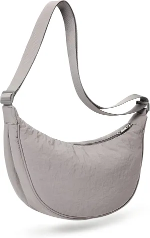 KALIDI Crossbody Bag Women's Large Half Moon Bag Women's Shoulder Bags Shoulder Bag with Adjustable Strap Nylon Hobo Bag