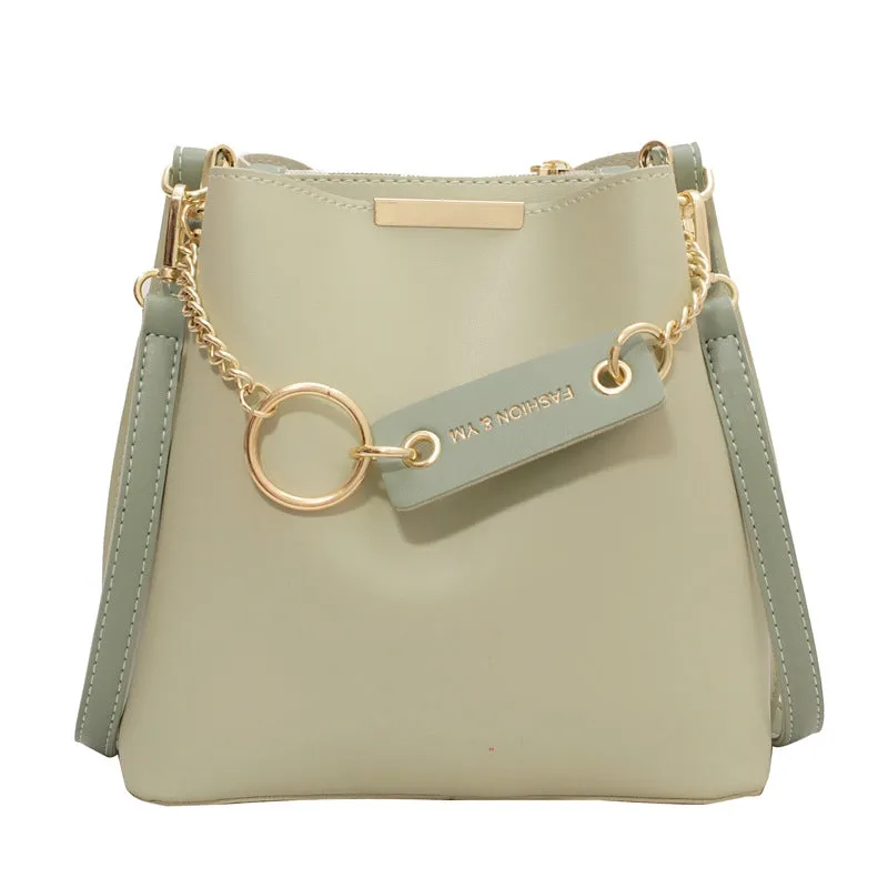 KAMAMES Cross-Border Popular Fashion Crossbody Bag Women's Korean-Style High-Grade Bucket Bag New Stylish Good Texture Solid Color Single-Shoulder Bag