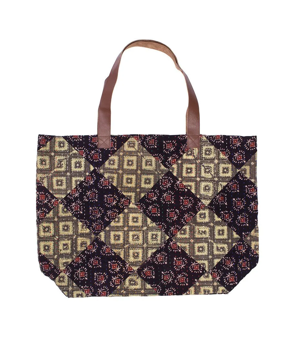 Kantha Diamond Tote
