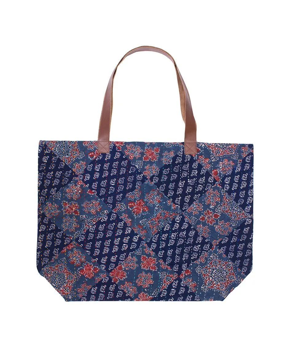 Kantha Diamond Tote