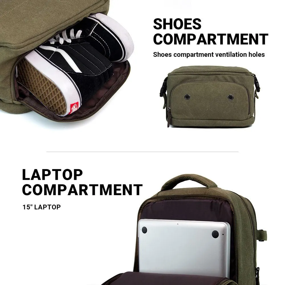 KAUKKO Canvas Travel Rucksack