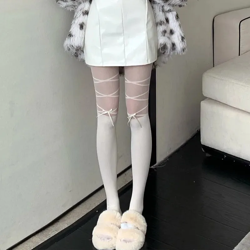 Kawaii Bowknot Strap Lolita Socks